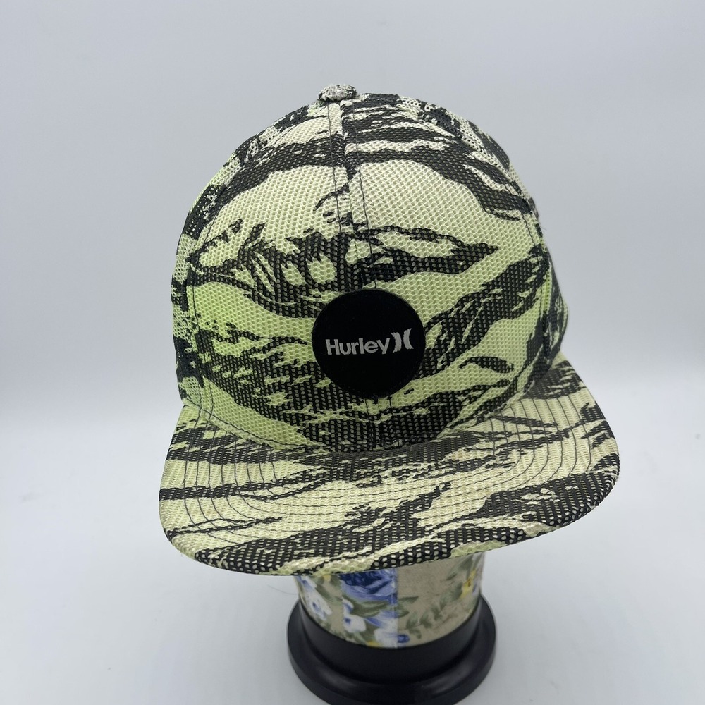 Hurley Mens Neon Yellow/Black SnapBack Baseball Cap! OSFA
